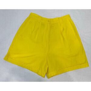 Vintage 1980s Linen Blend Mom Shorts 1980s Ultra High Rise Louise Paris Size 7